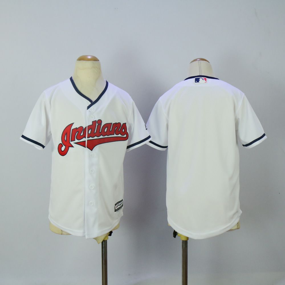 Youth Cleveland Indians Blank White MLB Jerseys